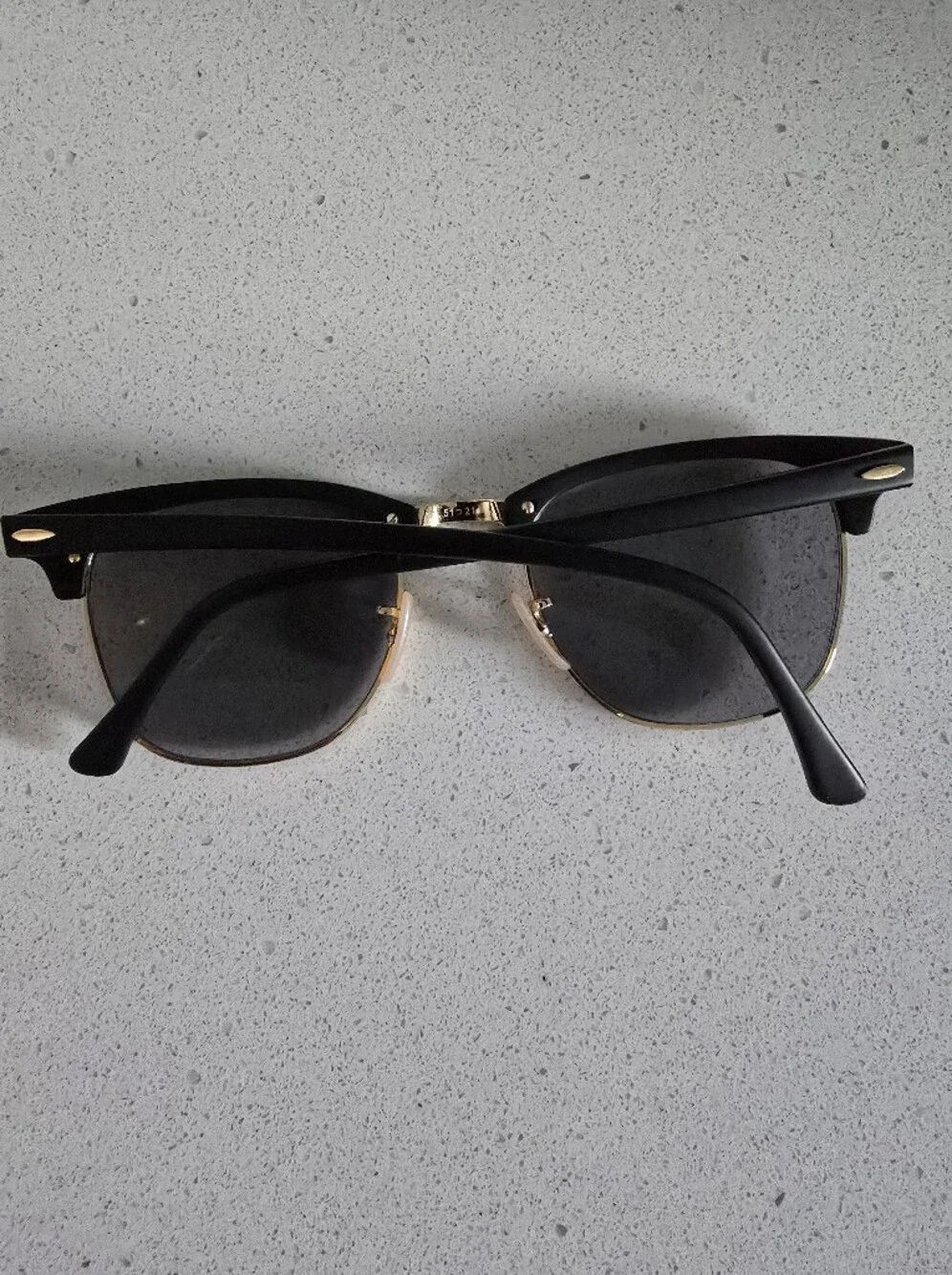 Ray-Ban Polarized Clubmaster Classic Men's Sunglasses - Black/Gold Msrp $244